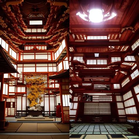inside a japanese pagoda.
